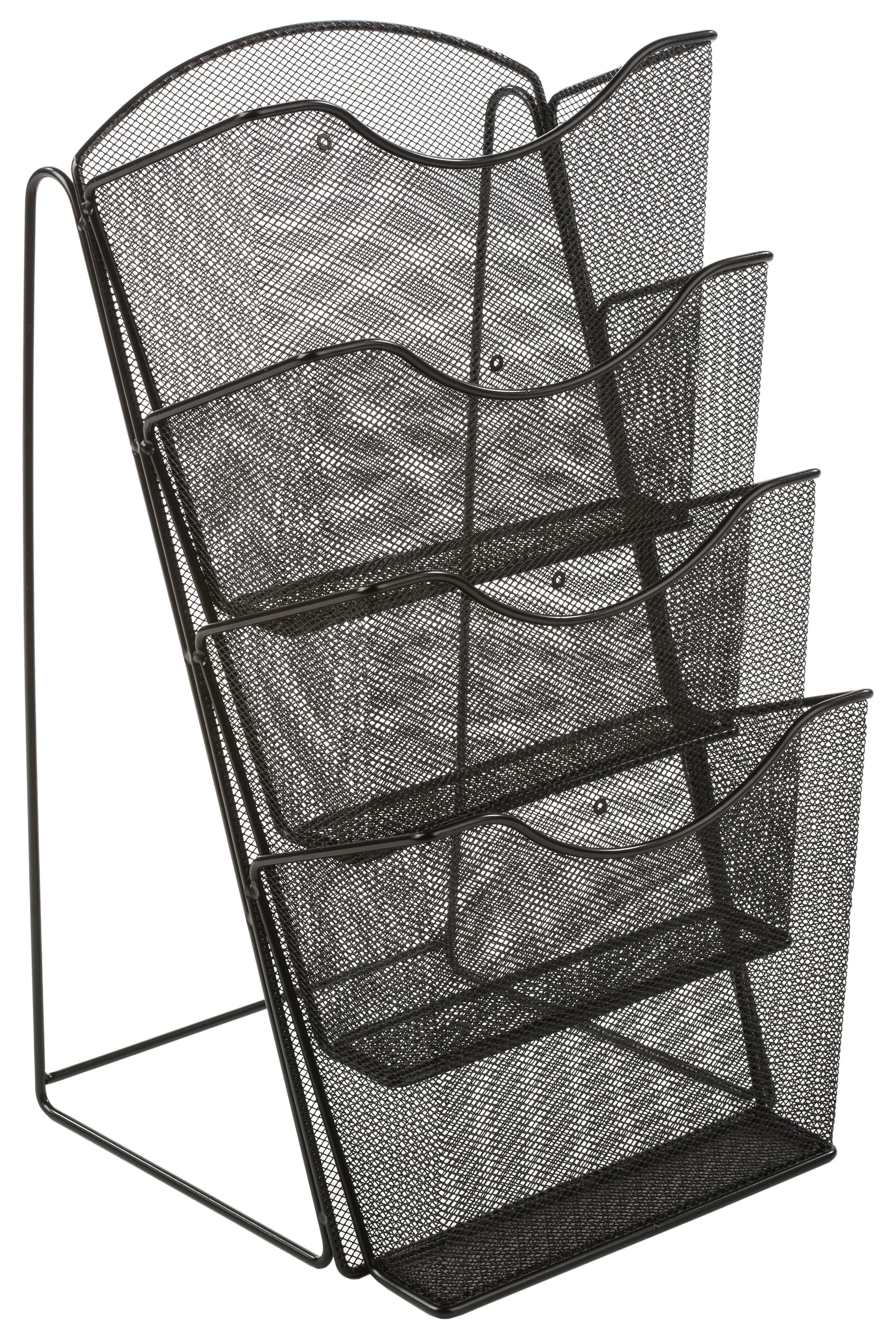 Steel Mesh Counter Magazine Rack
