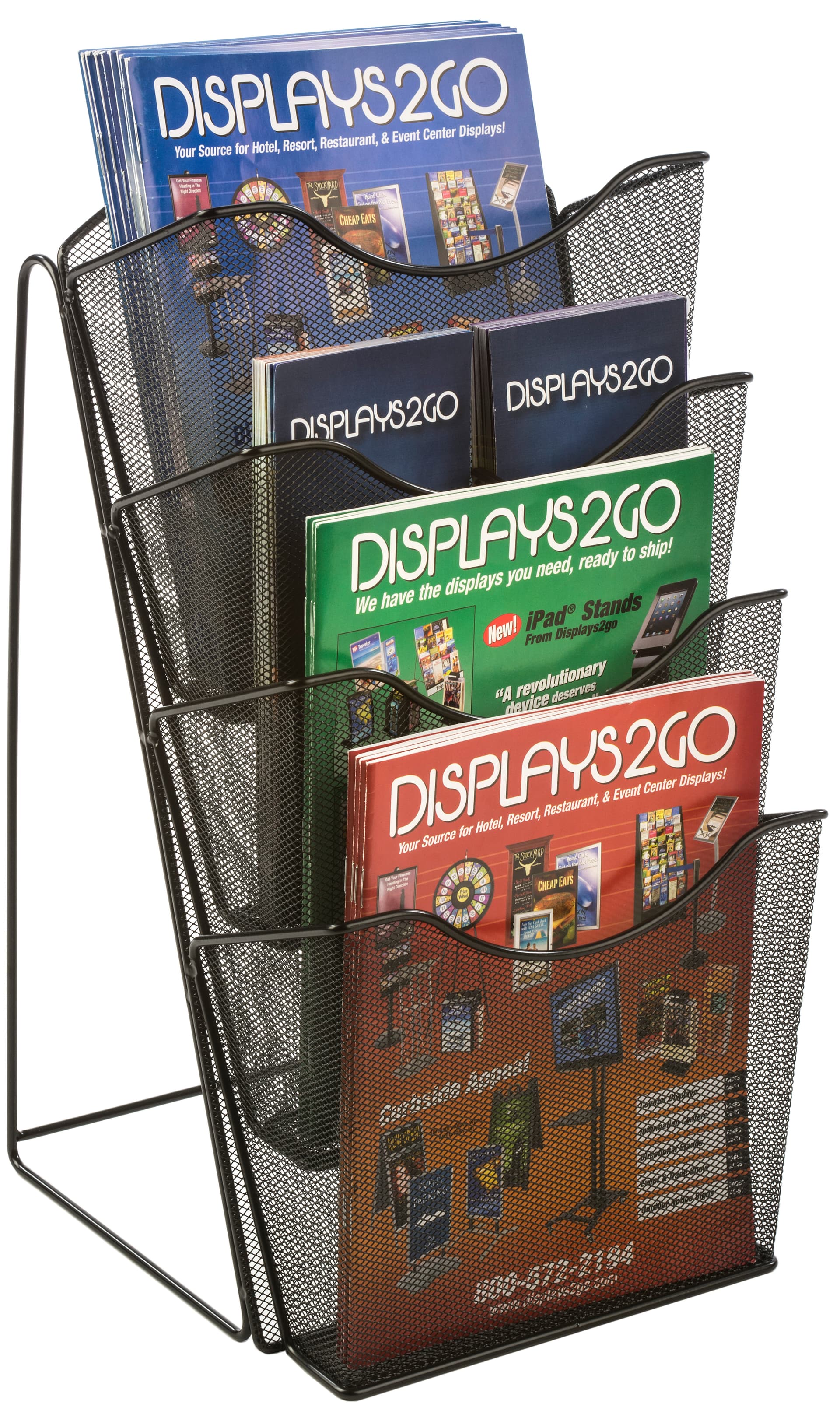 Mesh Counter Magazine Rack w/ Seperators