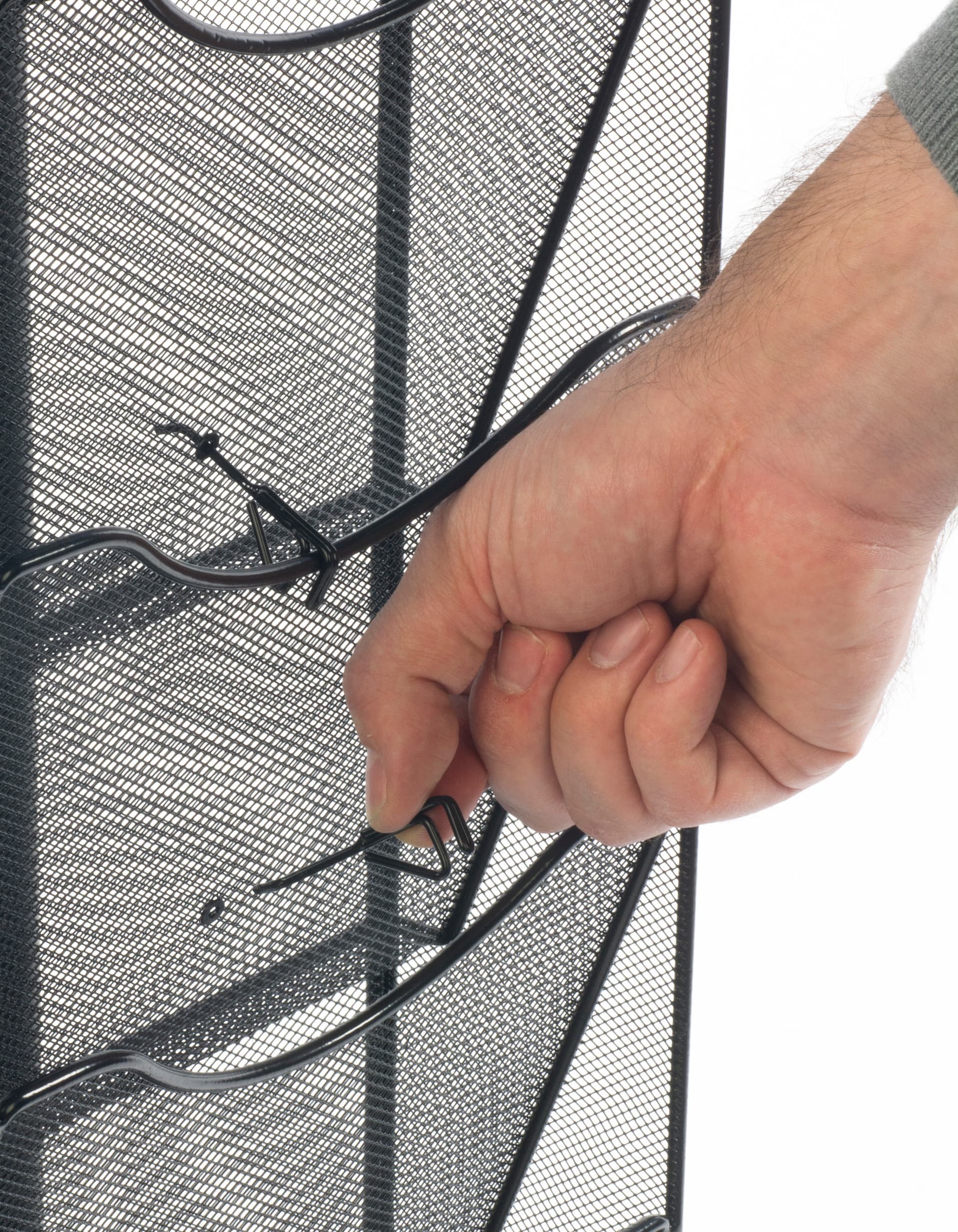 Mesh Wall Magazine Rack w/ Pocket Seperators
