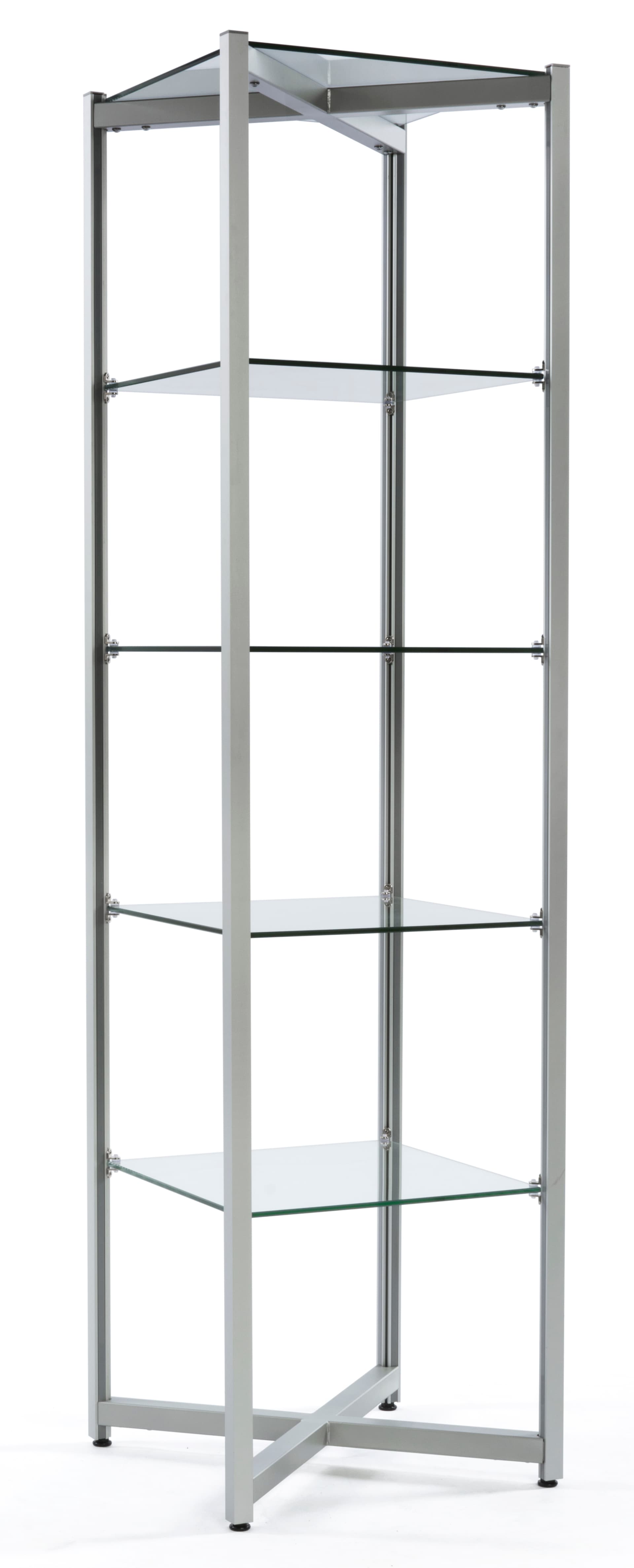 Retail Glass Tower Shelves