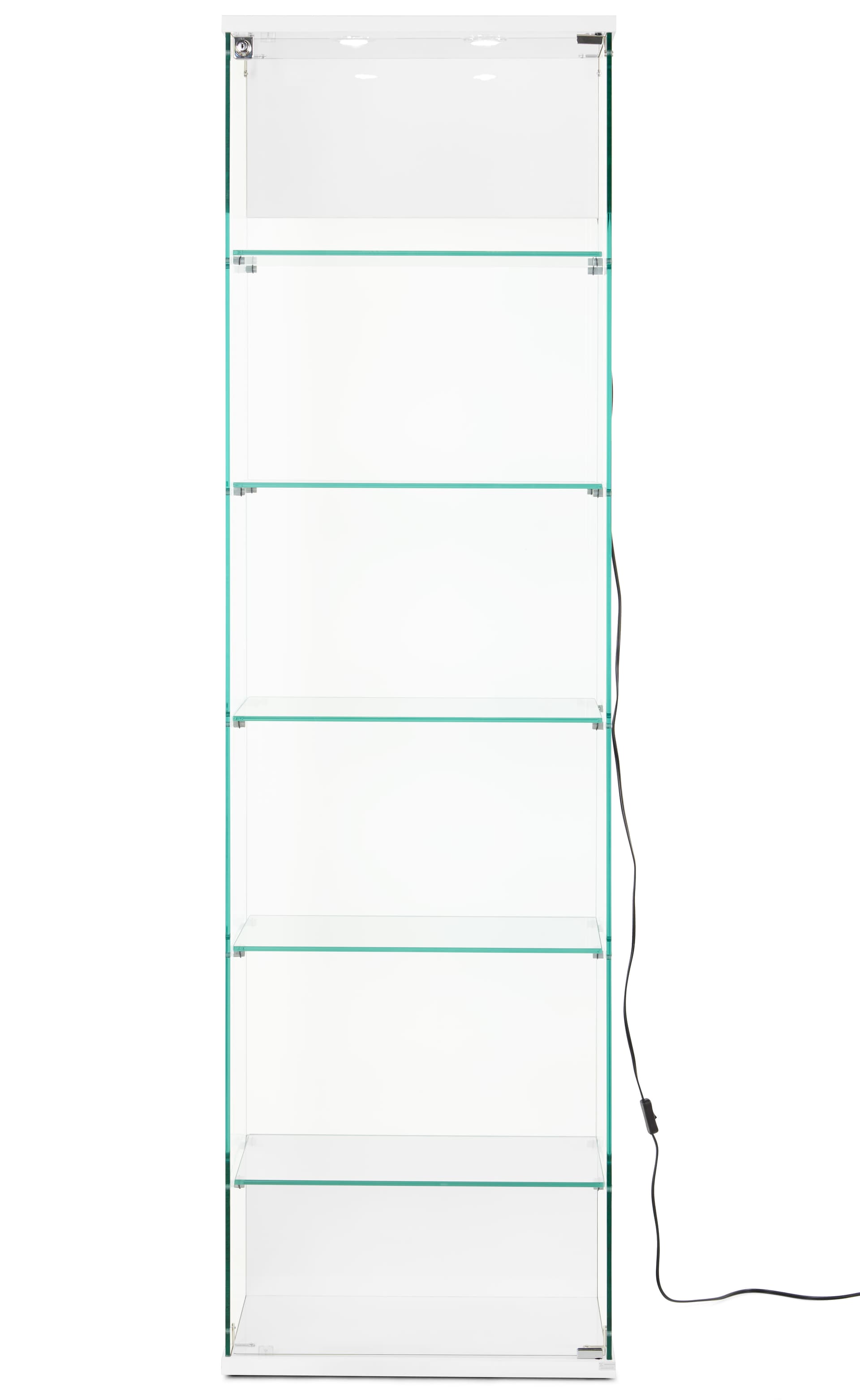 Glass curio cabinet with modern design