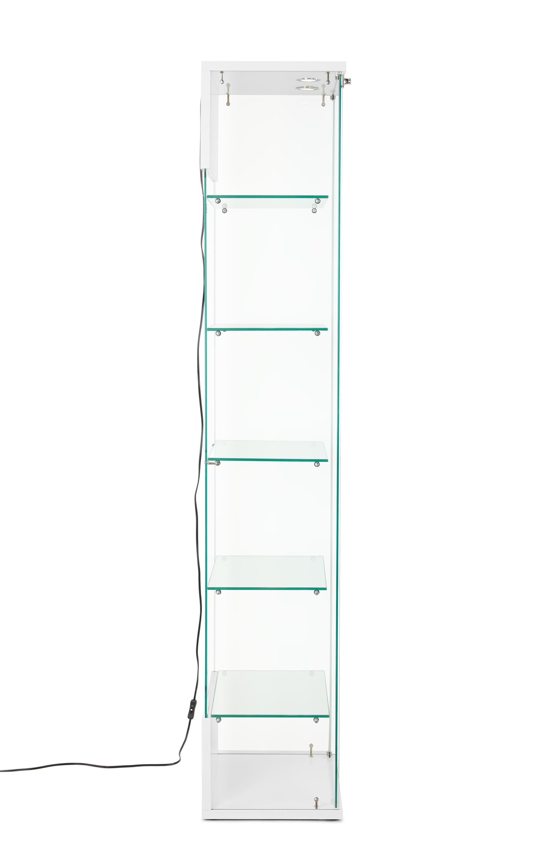 Glass curio cabinet with 16" Depth