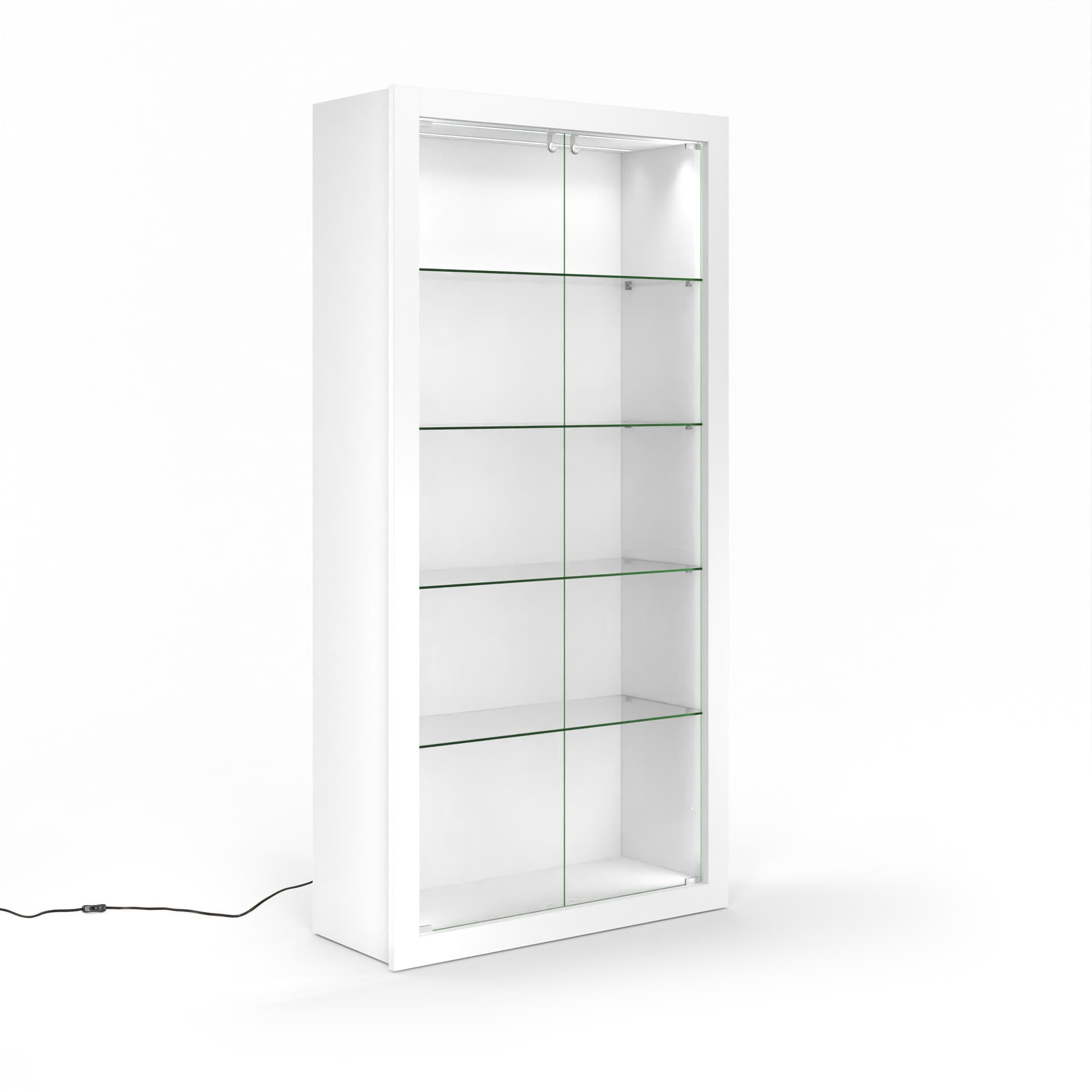 Retail glass display cabinet LED lighting