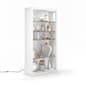 39" Retail Glass Display Cabinet, Two Doors, LED Lighting, Locking - White