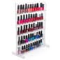 Countertop & Wall Mount Display Rack for Nail Polish, 5 Open Shelves, Acrylic - Clear