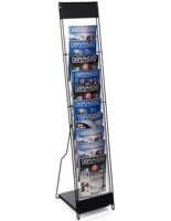 Floor Standing Black Magazine Rack