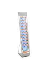 Metal Silver Magazine Rack