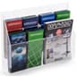 Acrylic Literature Holder, 4"/8.5"w, Wall or Tabletop, Adjustable Pockets - Clear