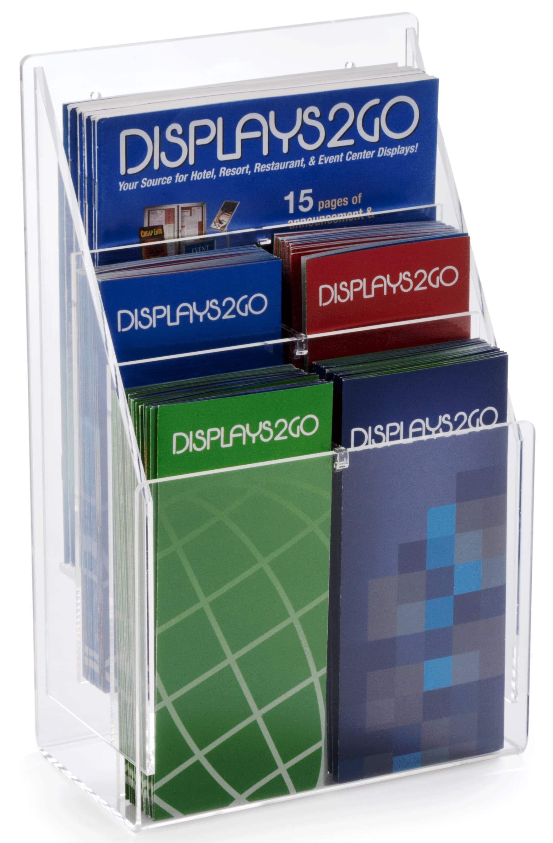 Pamphlet Rack  with 6 Adjustable Pockets
