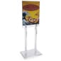22 x 28 Poster Stand for Floor, Double Sided, 67" Tall - Clear
