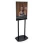 22" x 28" Floor Standing Sign Holder, Acrylic Frame, Double-Sided - Black
