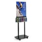 22" x 28" Floor Standing Sign Holder w/ Front and Back Literature Pockets, Wheels