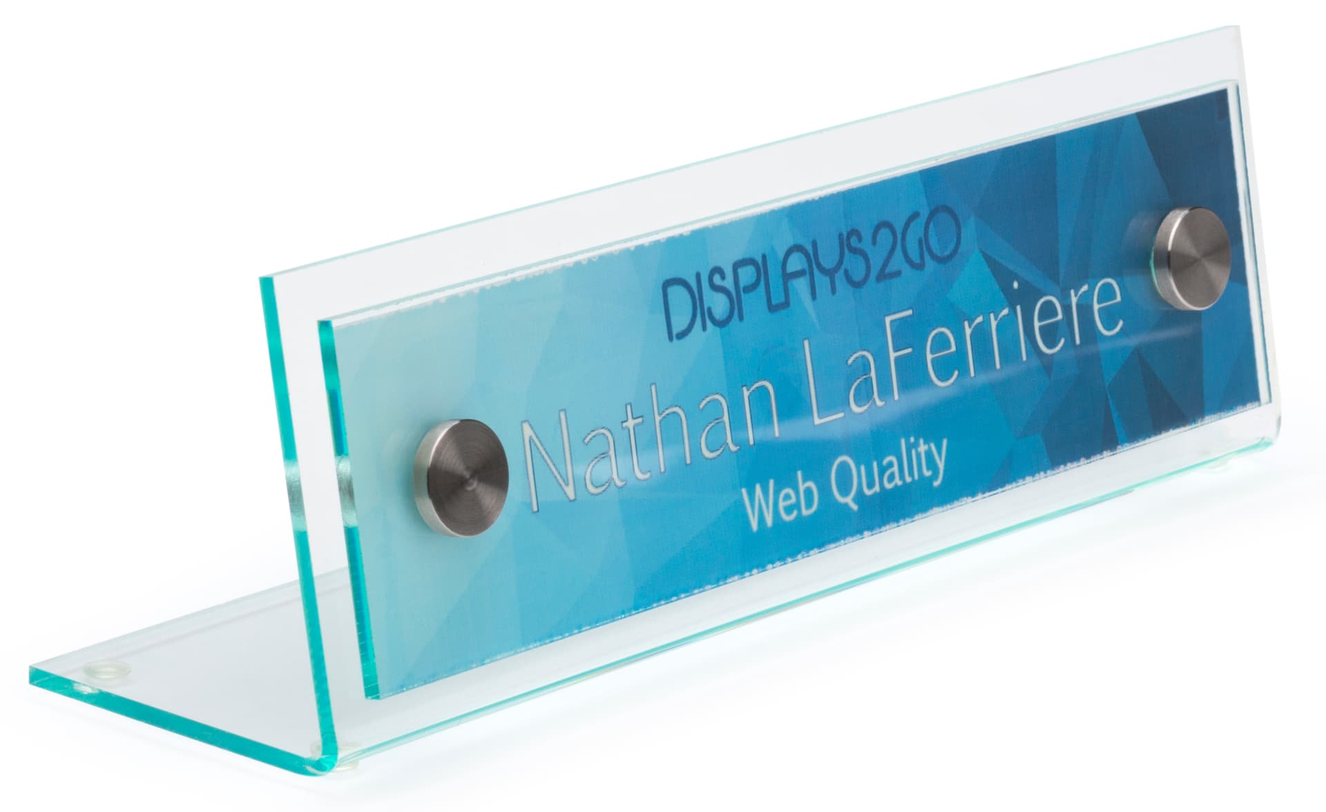 Green Edge Desk Name Plate Holder