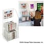2-Tiered Newspaper Rack, Tabletop, Holds 75 Papers, Header - Clear