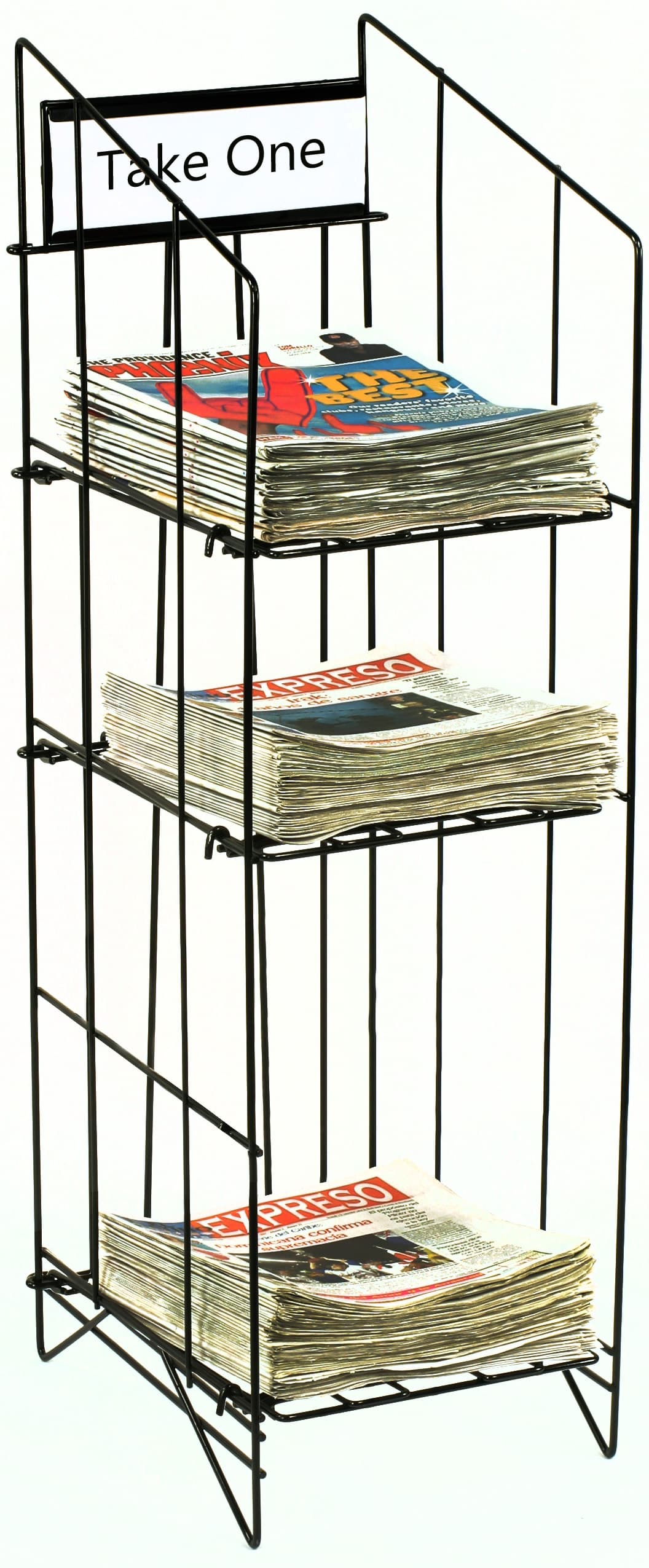 Newspaper Racks with Adjustable Shelves