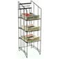 3-Tiered Wire Newspaper Rack for Floor, with Separate Header - Black