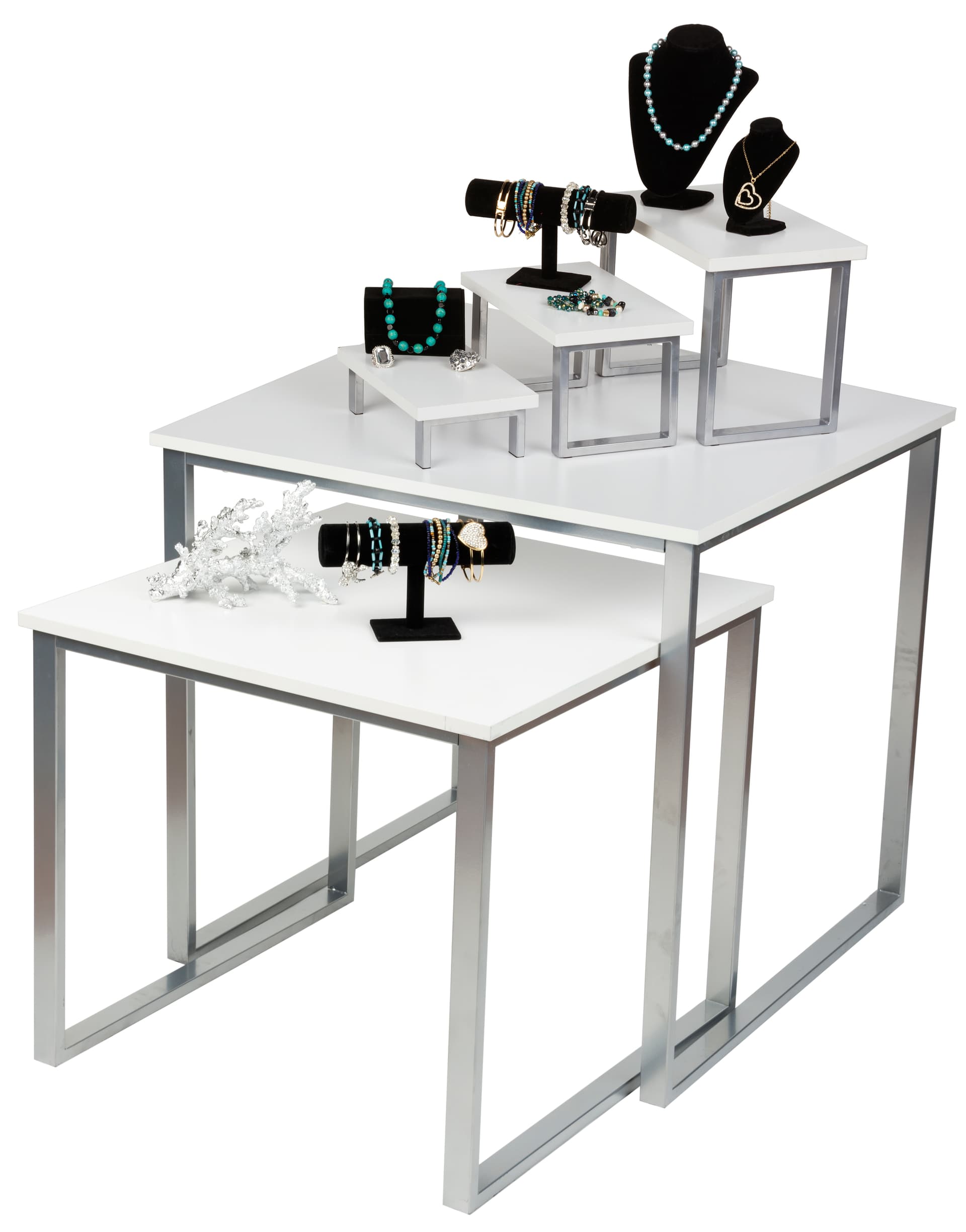 Retail Display Tables and Risers Set