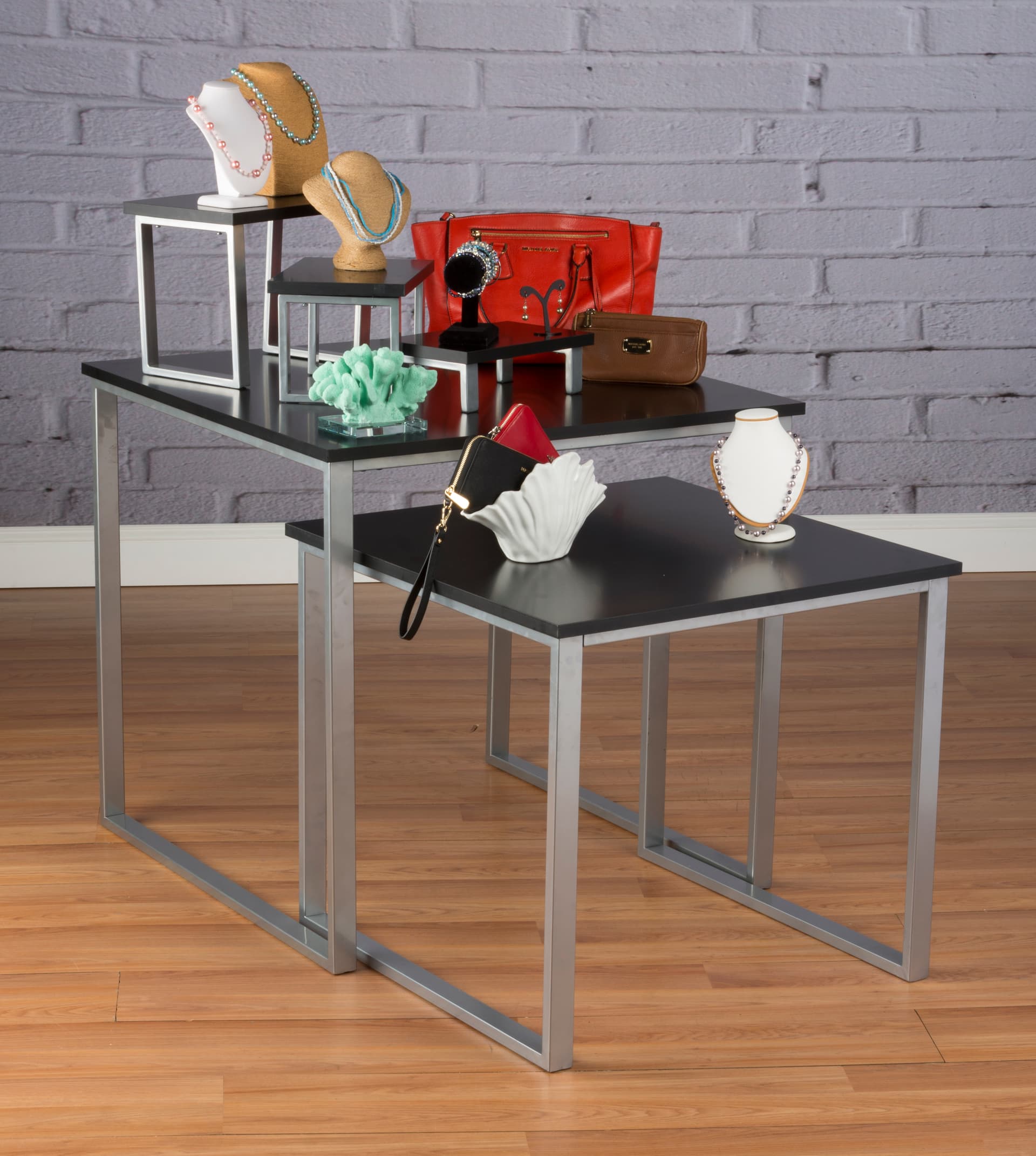 Sturdy Black Nesting Table Set