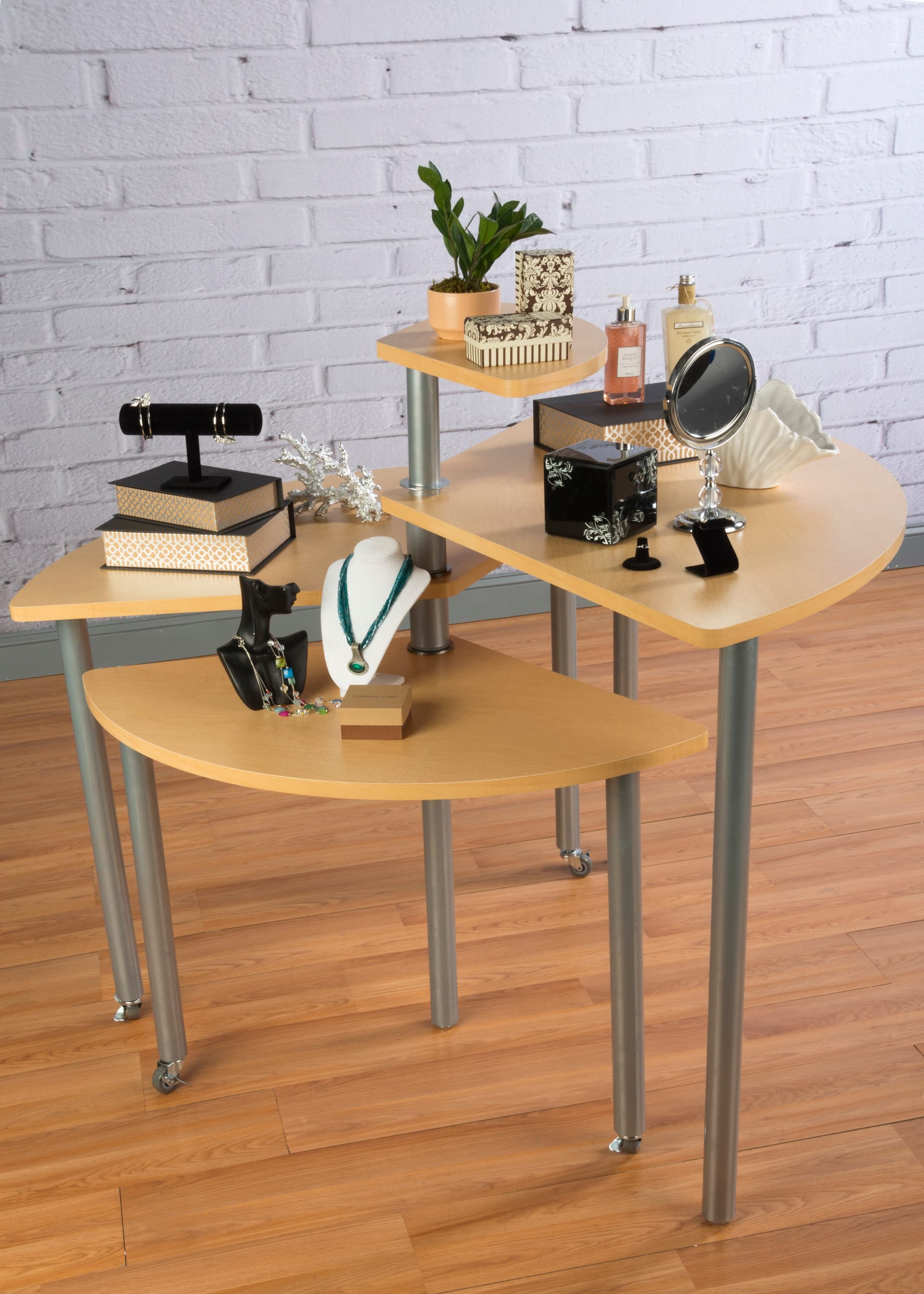 Maple Rotating Retail Display Table for Boutiques & Shops