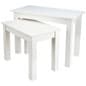 Nesting Tables, Rectangular, Set of 2, 45” Wide Large Table - White