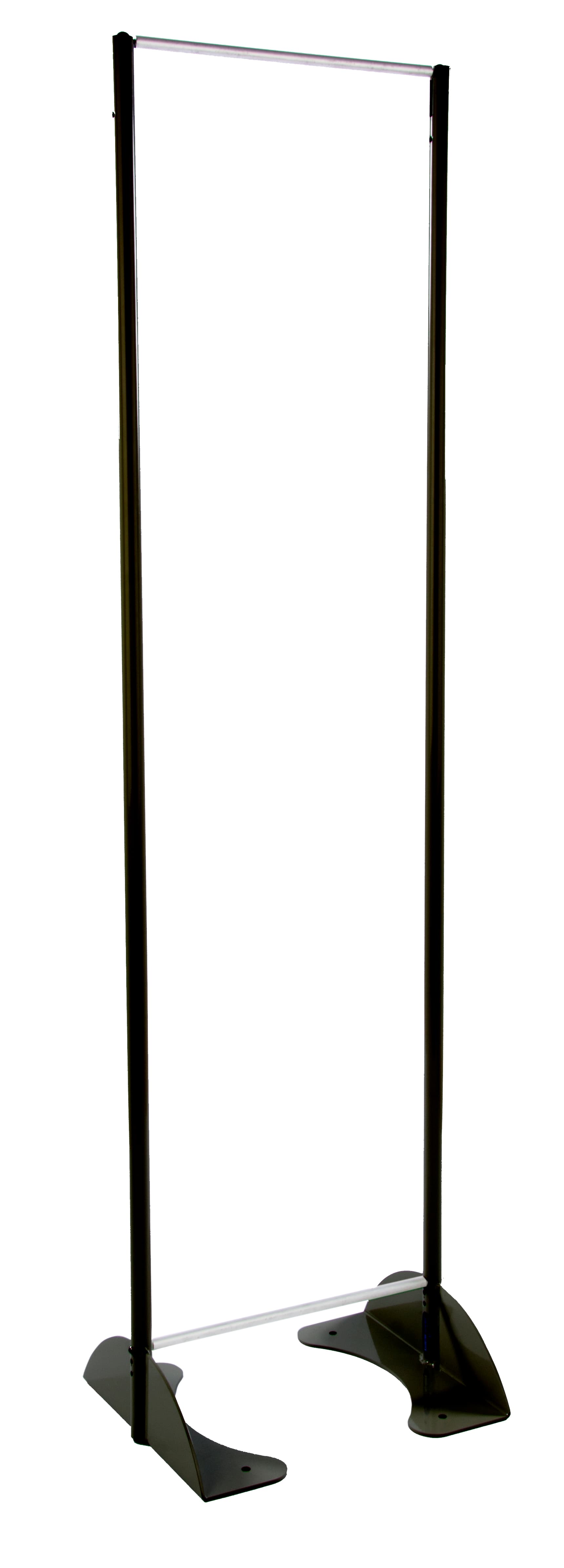 24” x 72” Black Permanent Banner Stand without Graphic with Spring Tension Loaded Bar