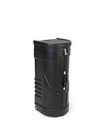 rolling black travel case podium stand