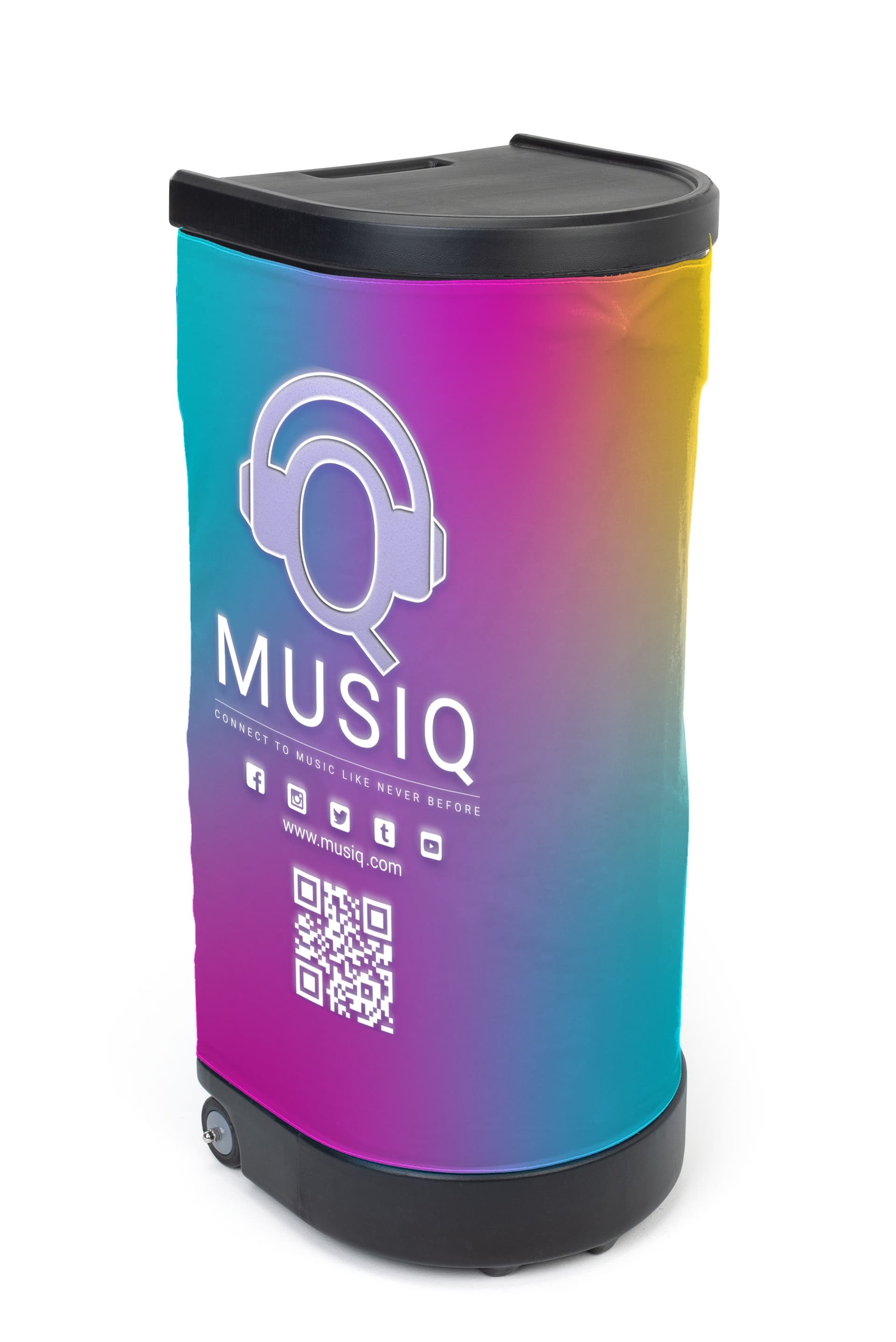 16 W x 39 H x 15 D case to counter conversion kit with customizable wrap over fabric graphic 