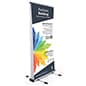 Outdoor Retractable Banner Stand w/ Graphics, Two Sizes Available - Silver
