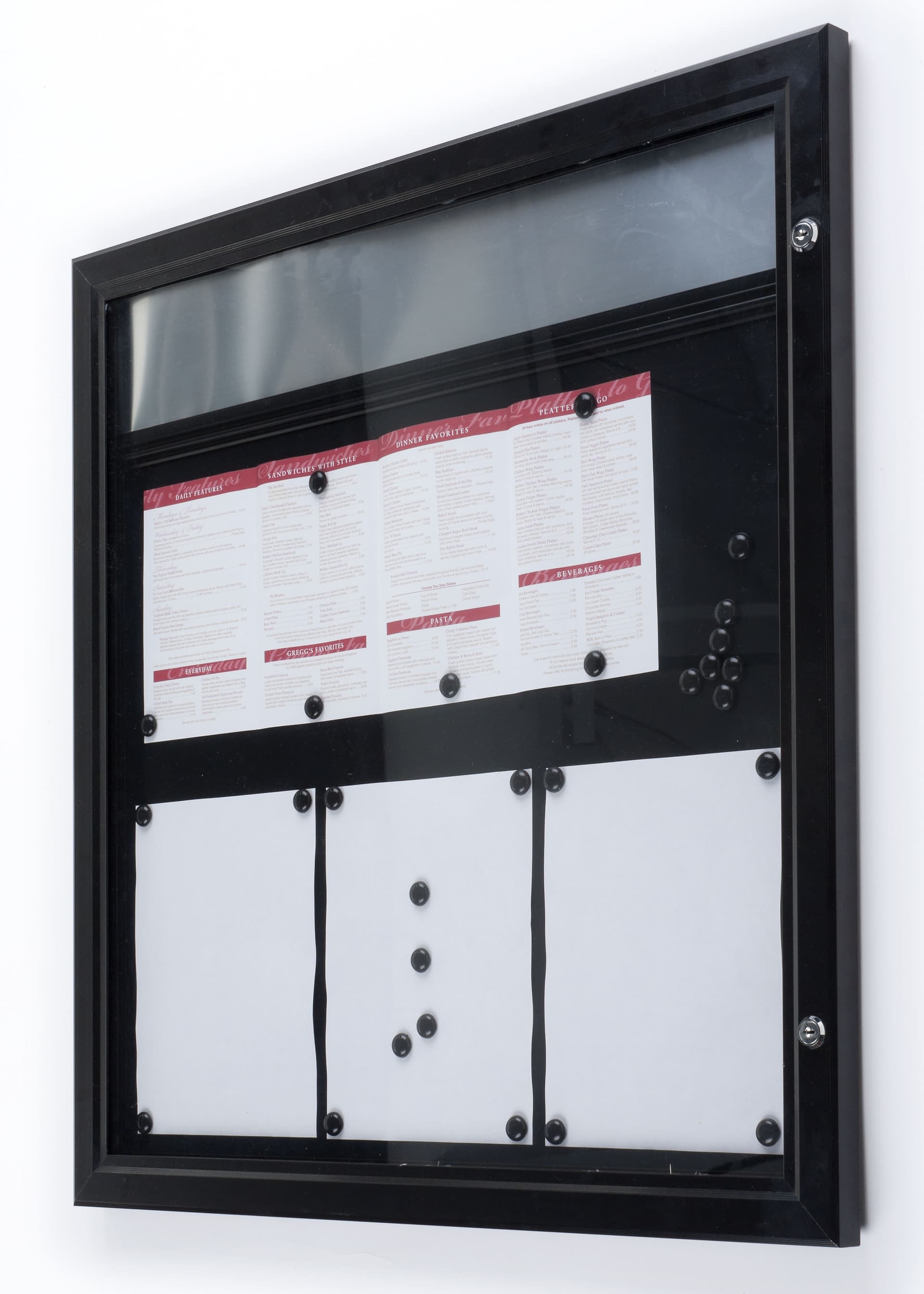 Outdoor Menu Case With Locking Door To Protect (6) 8-1/2" x 11" Signs