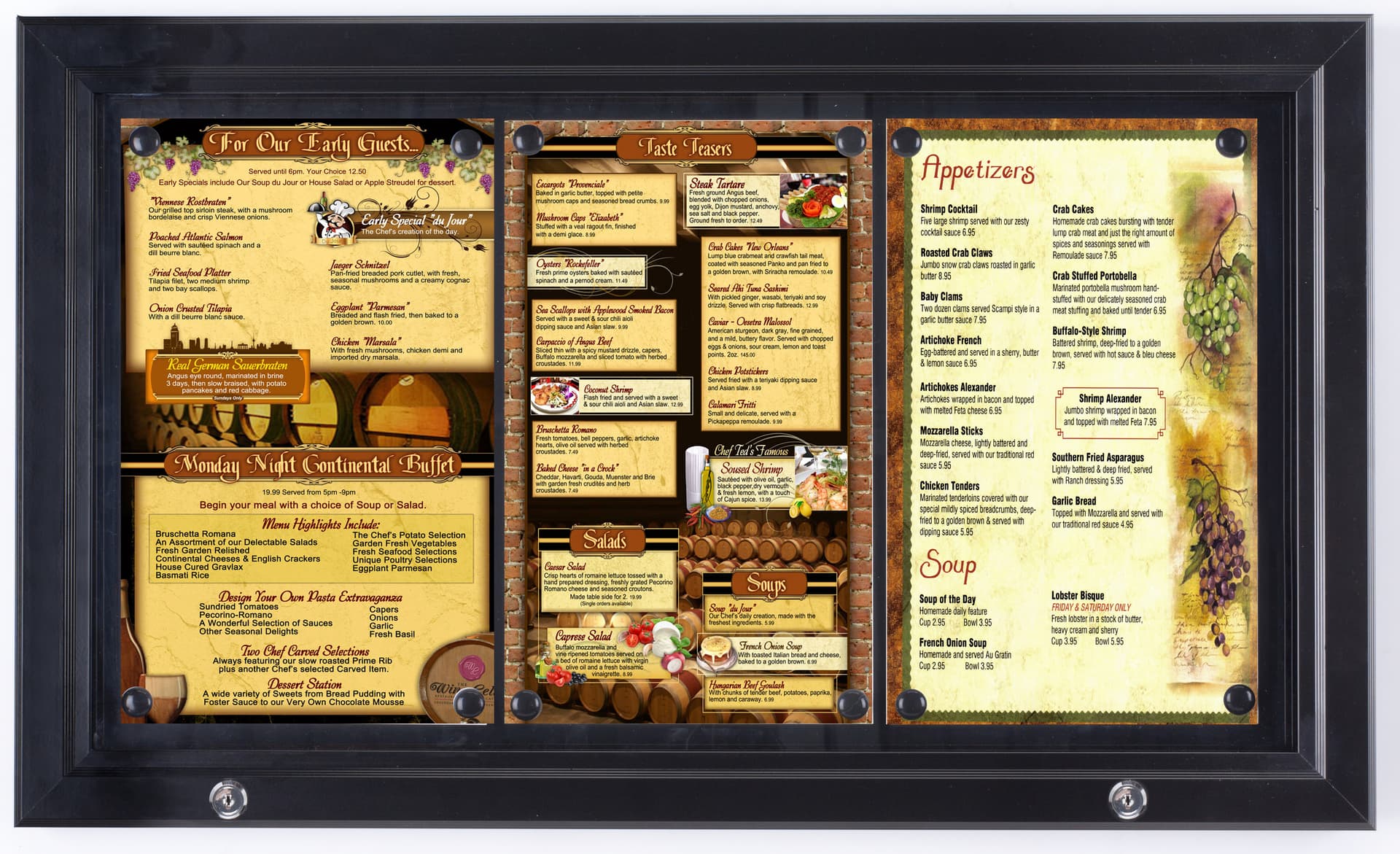 31-1/8" x 19-3/4" Outdoor Menu Case