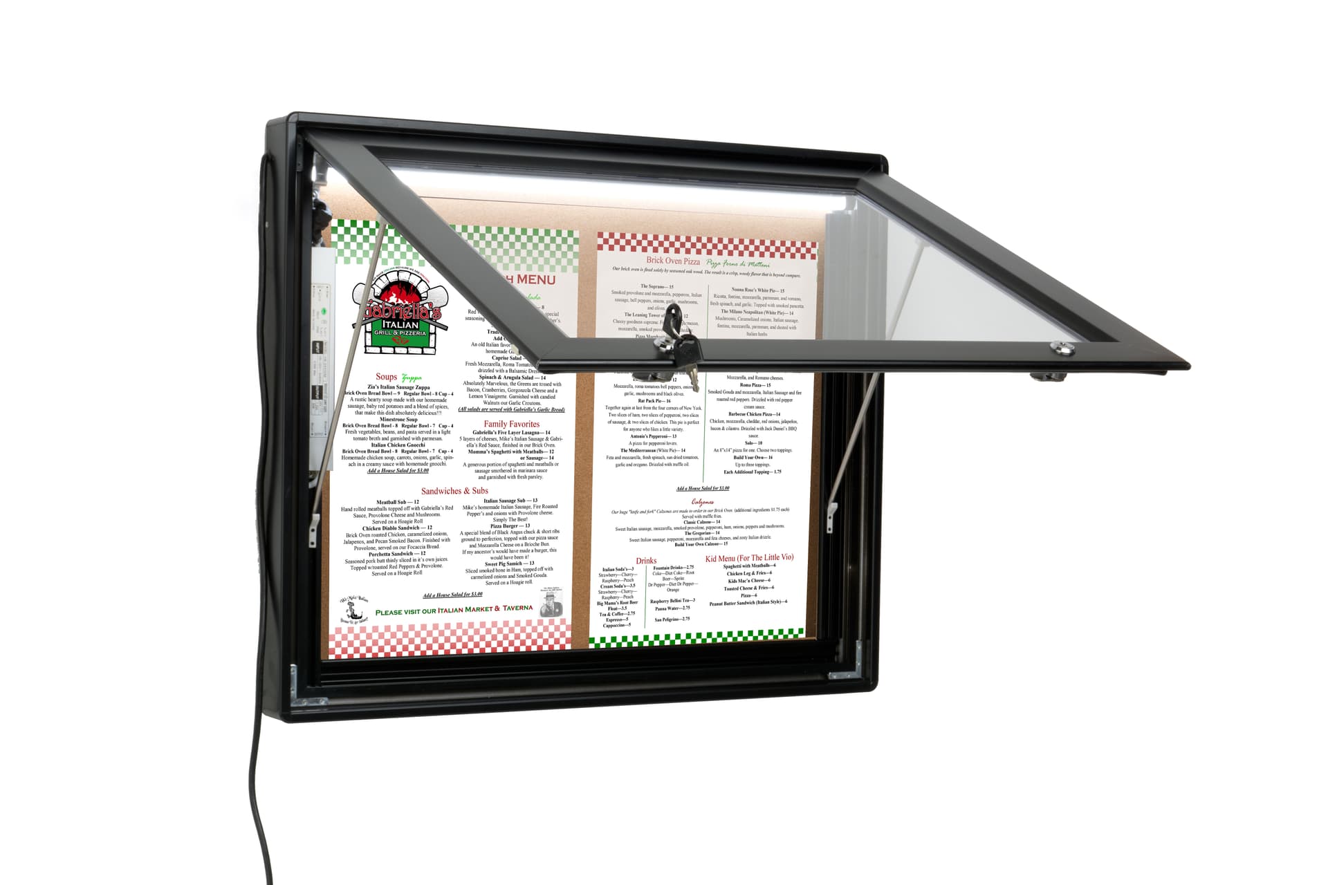Waterproof LED Menu Corkboard 