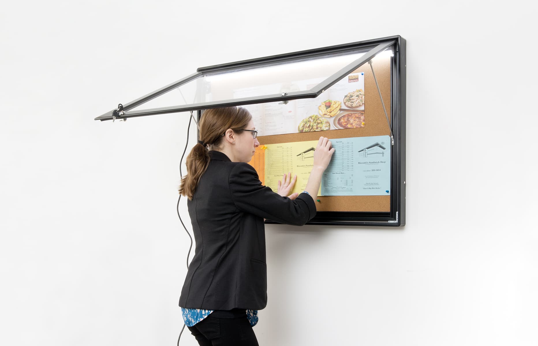 LED Corkboard Menu Box 