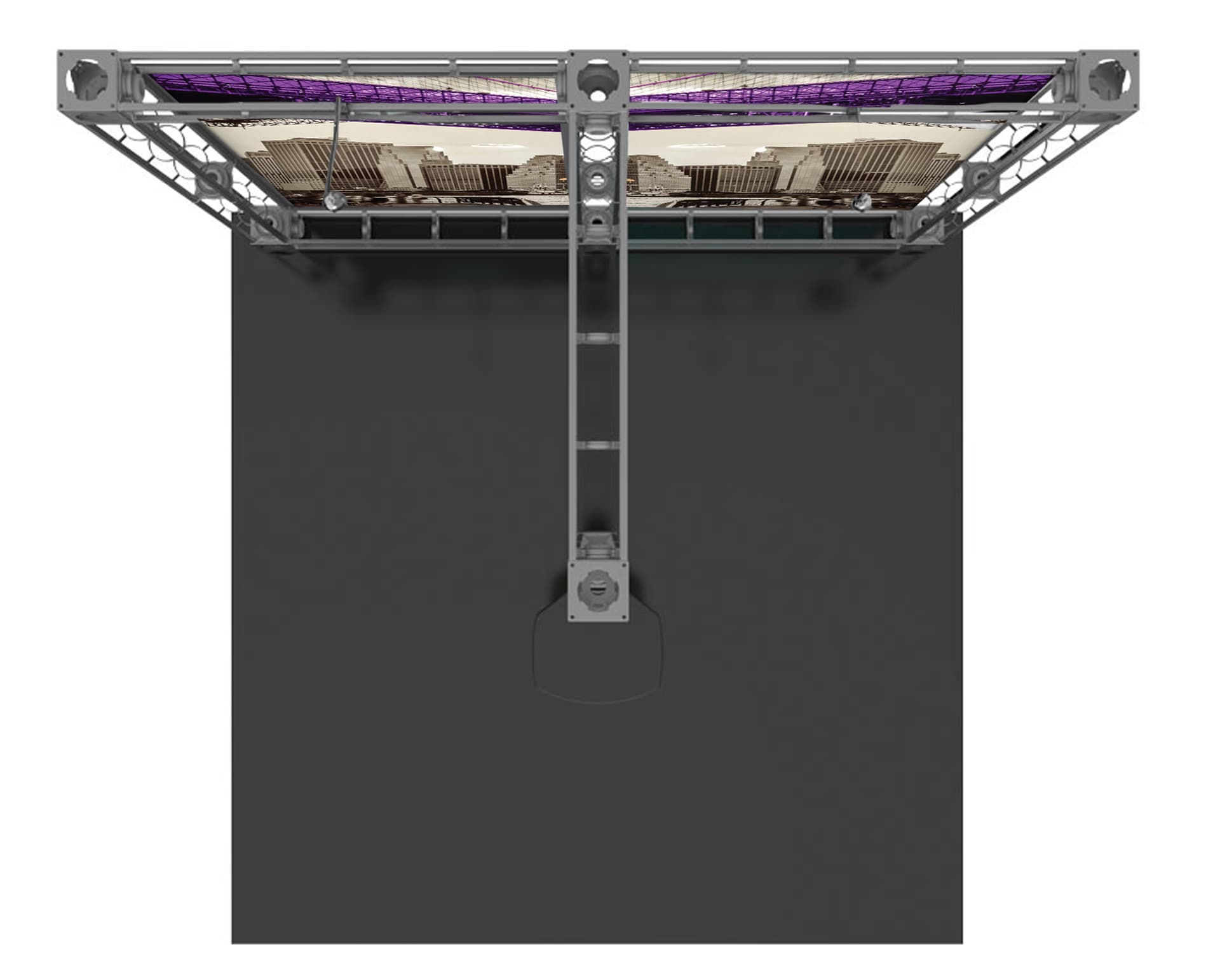 10ft trade show booth display kit with extended center truss