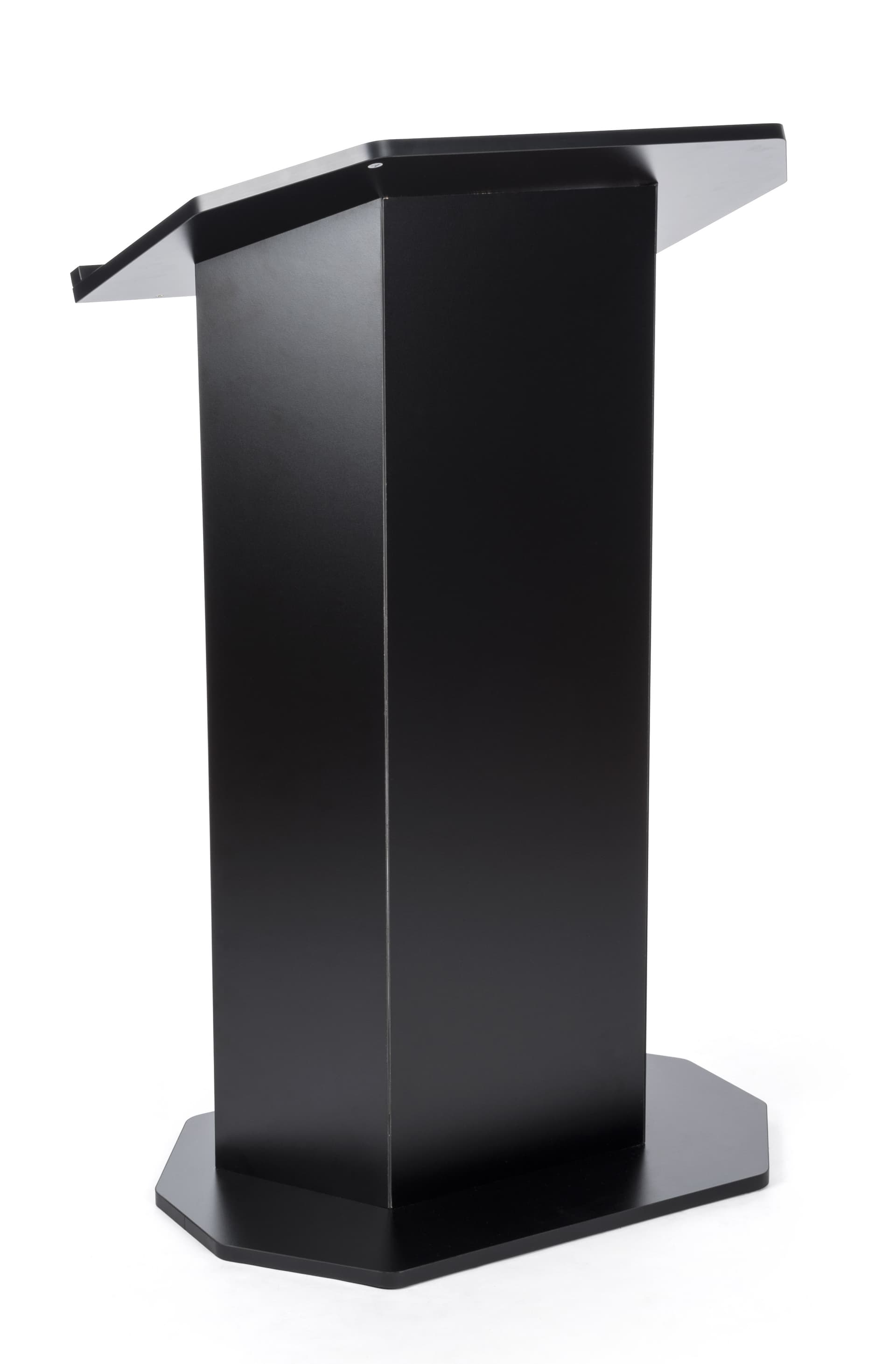 Black economy pulpit with large reading surface