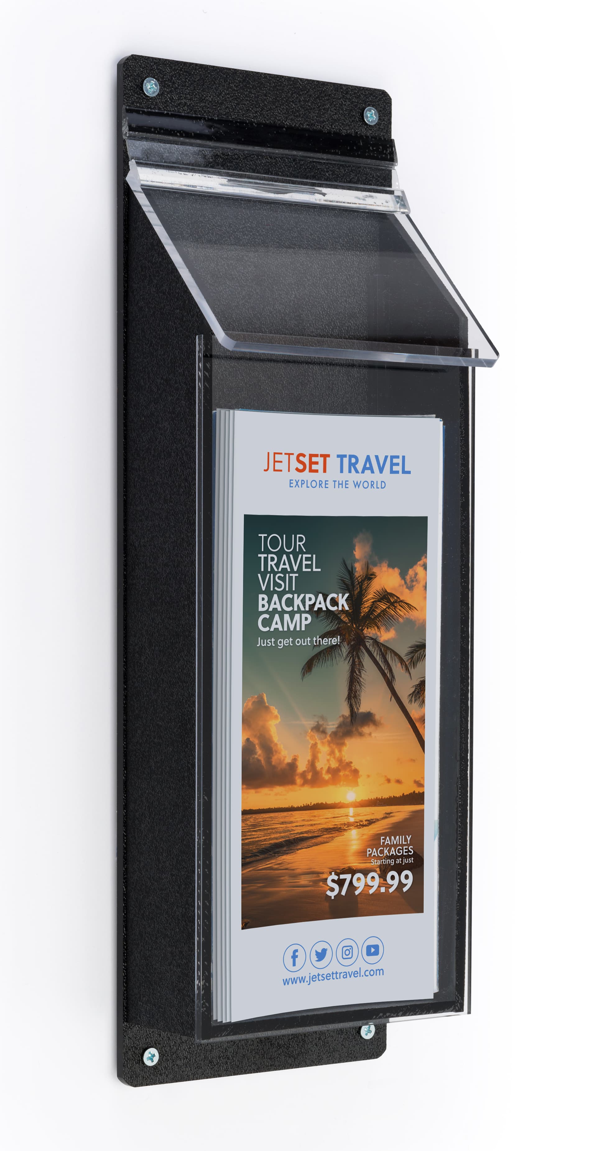 Waterproof outdoor pamphlet holder