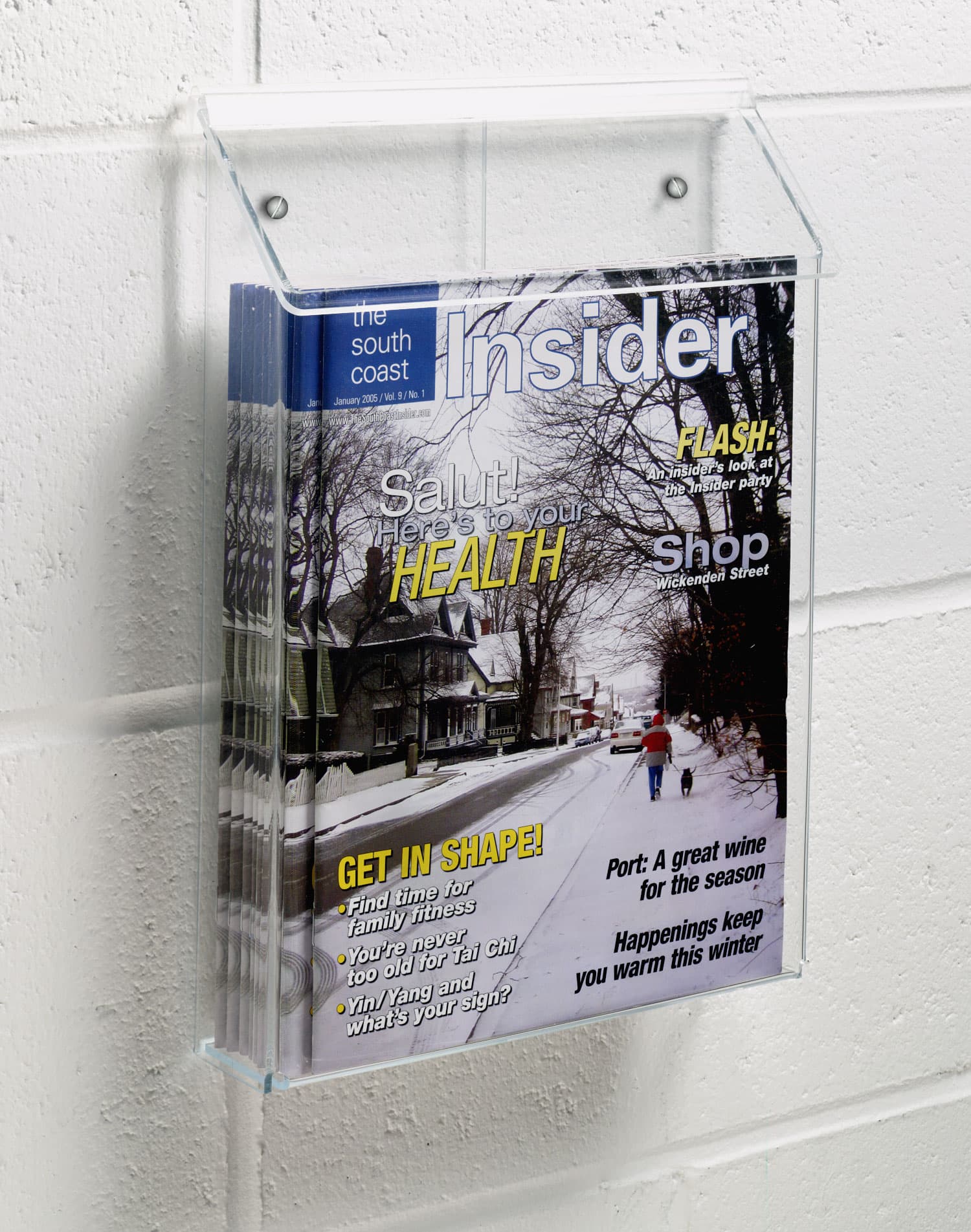 Outdoor literature display with clear build