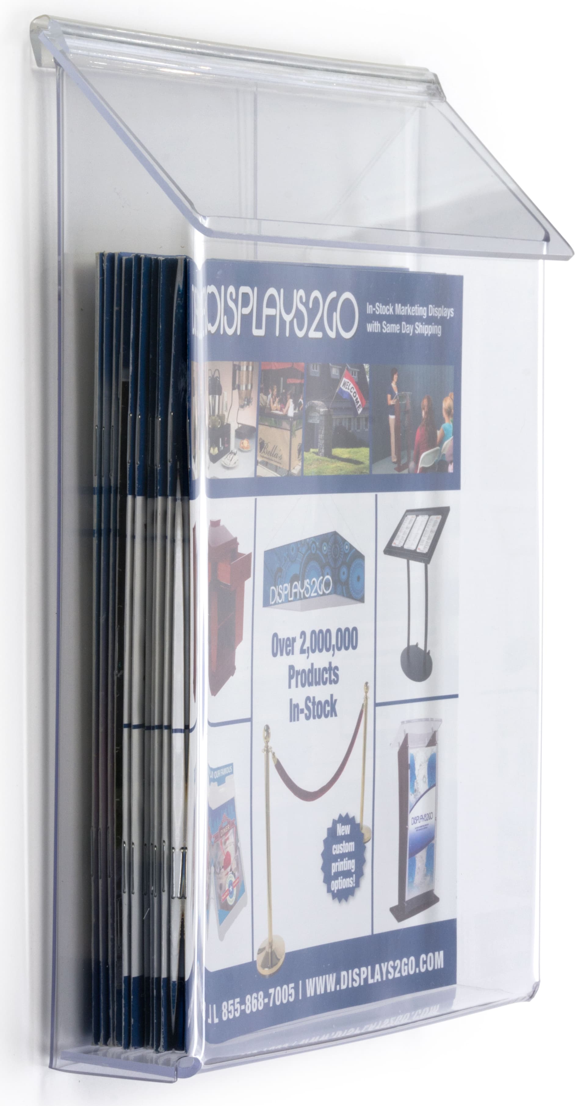 Outdoor literature display for magazines
