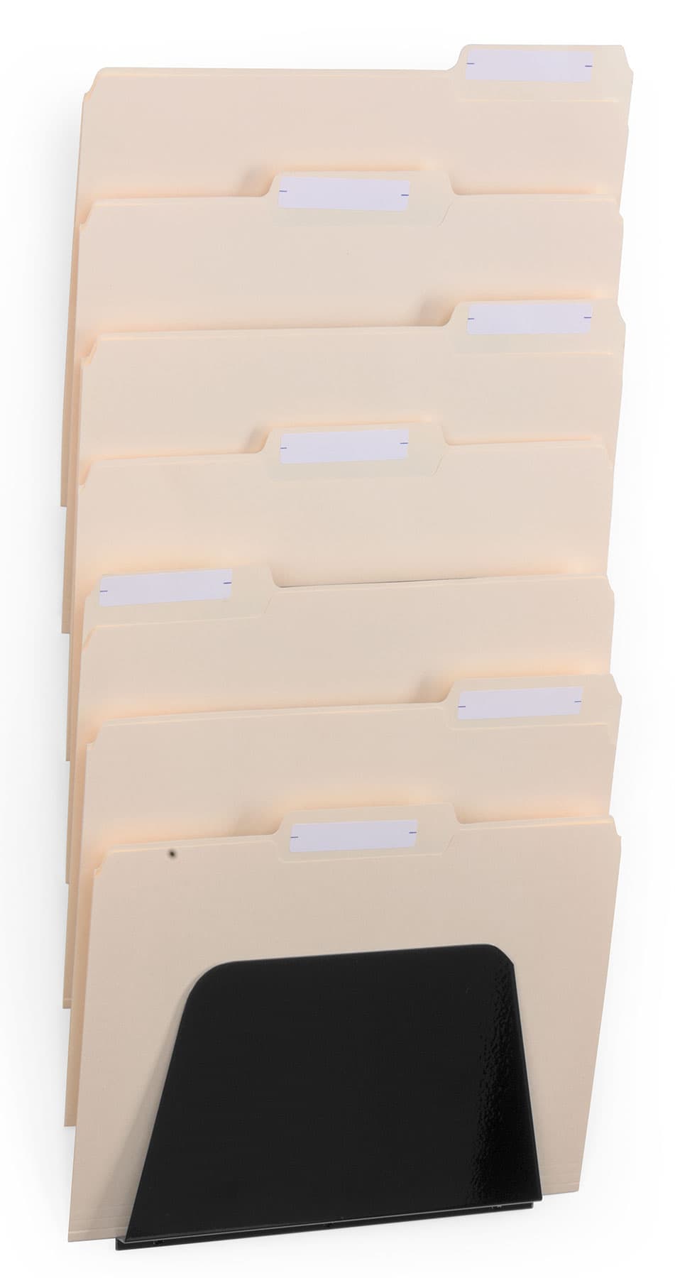 Seven Tiered Wall Mount Black File Pocket