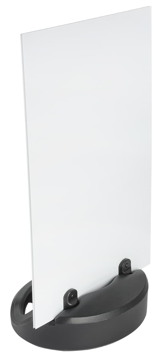 Floor Standing Weighted Sign Base with Custom Insert
