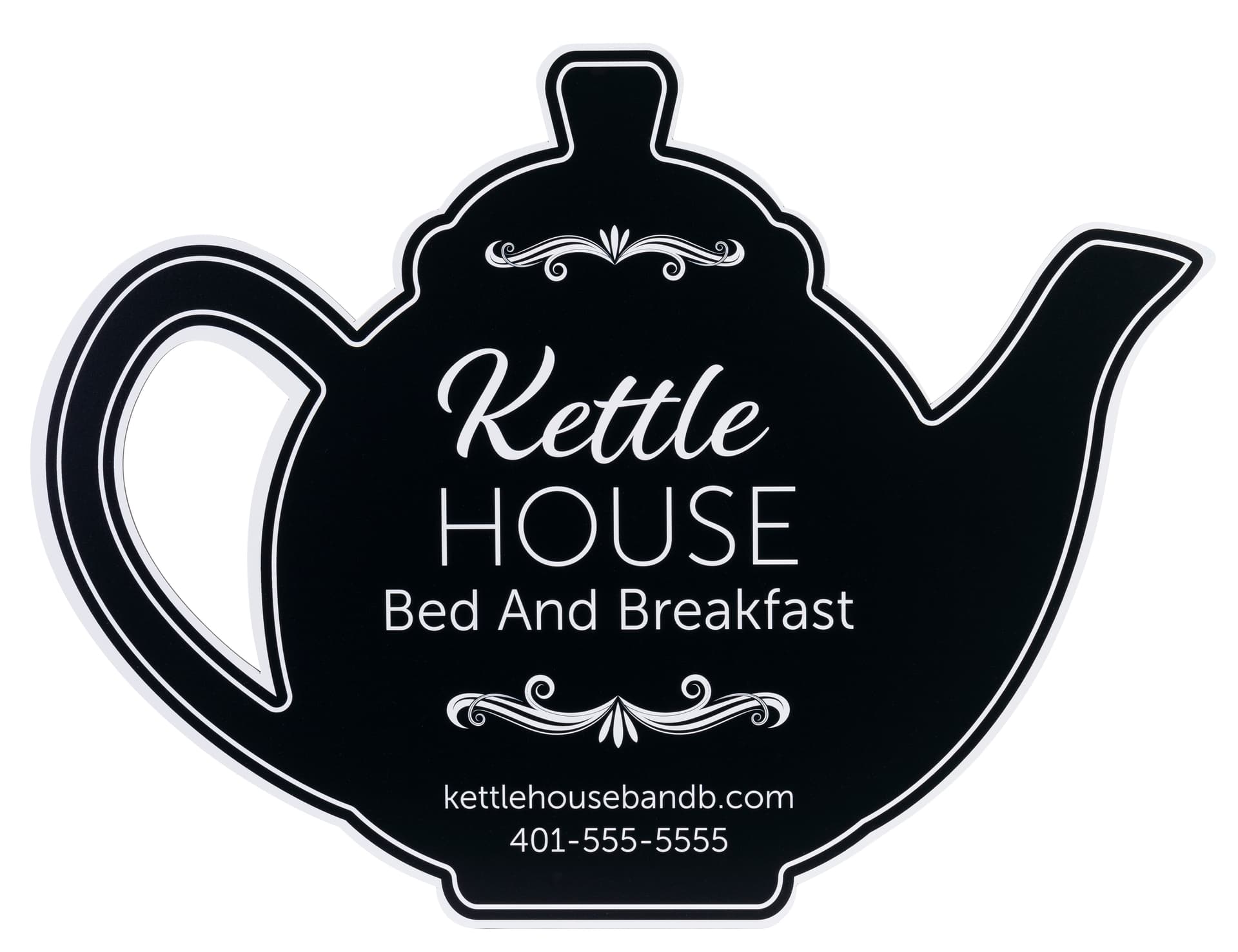 22" x 28" custom cut wall mounted outdoor sign with personalized UV printed artwork