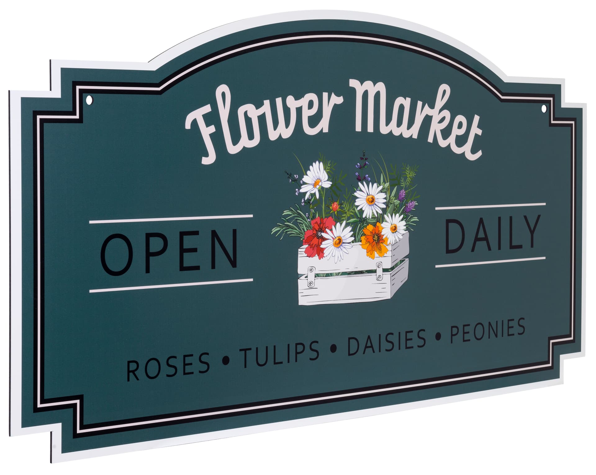 24 x 48 hanging outdoor shaped signs with double-sided artwork