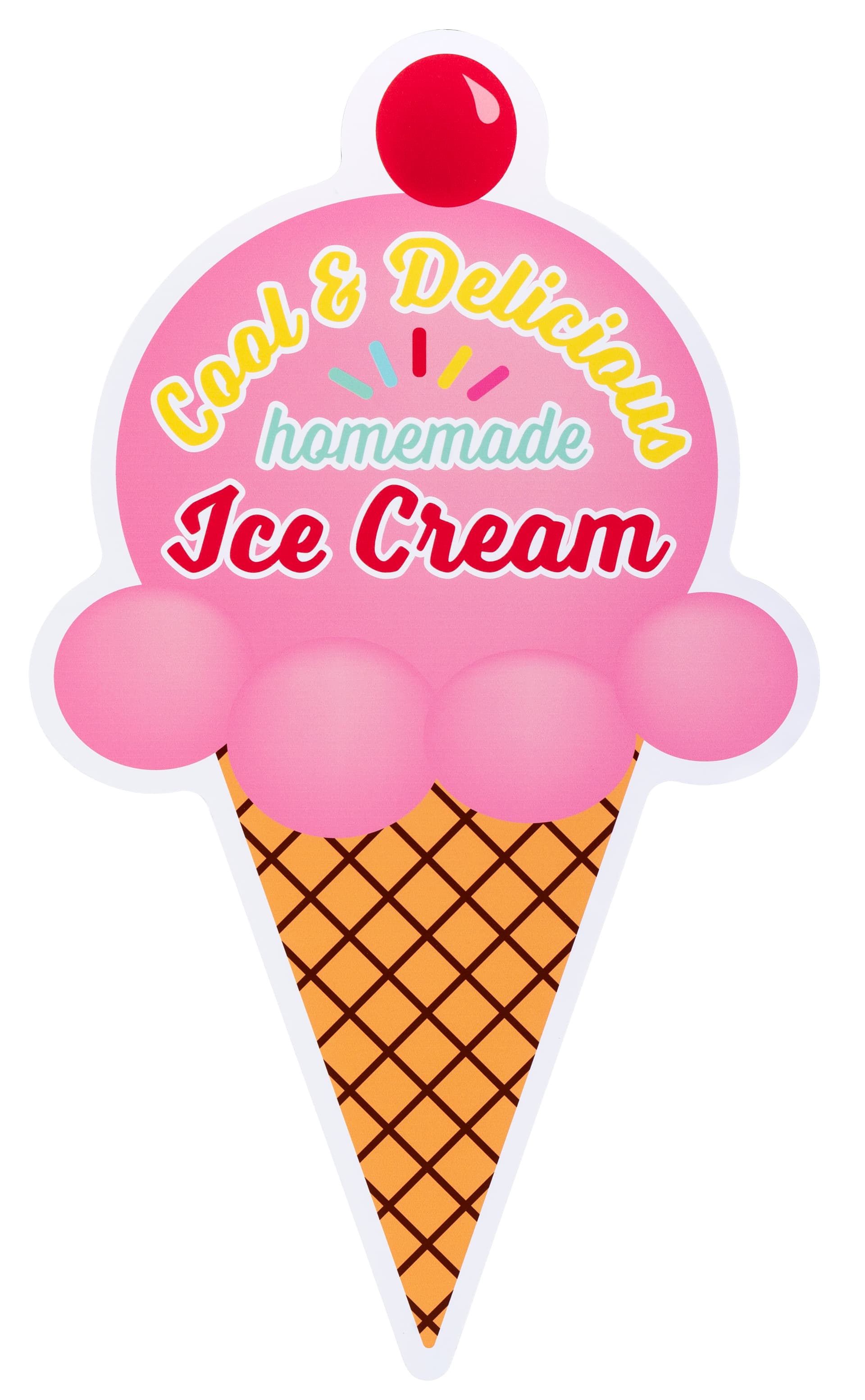 Lightweight 24 x 48 custom shaped wall mounted signage with single-sided printing