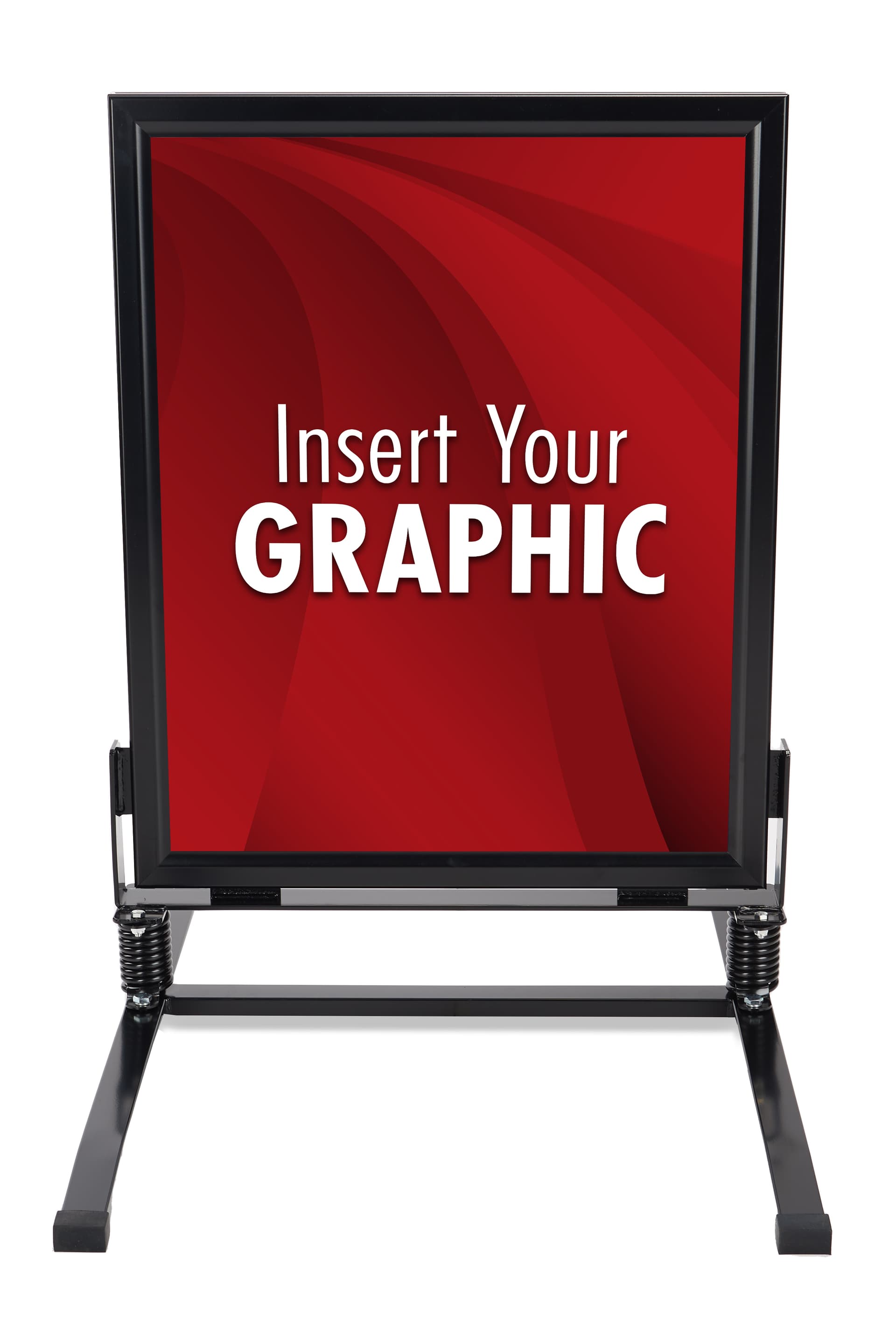 Double Sided Outdoor Sign Stand with Powder Coated Steel Frame