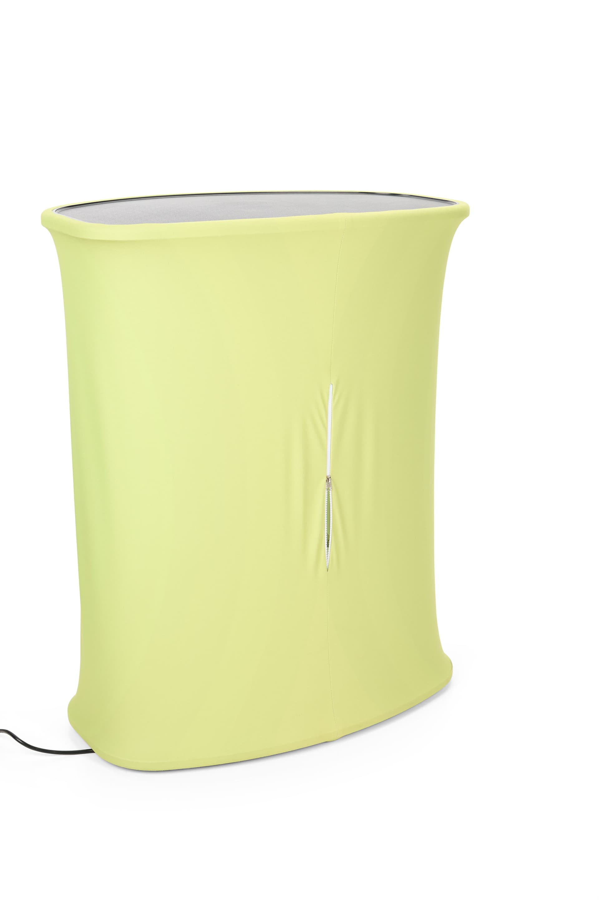 Illuminated pop-up trade show replacement graphics with zipper 