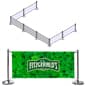Café Barrier with (7) Post Configuration & Full Color Graphics - Single Sided