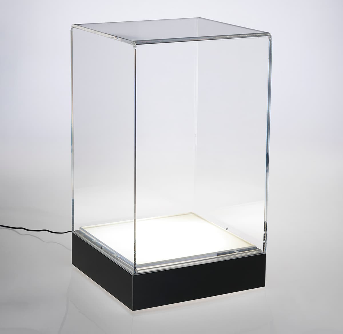 Interior lit LED counter pedestal case