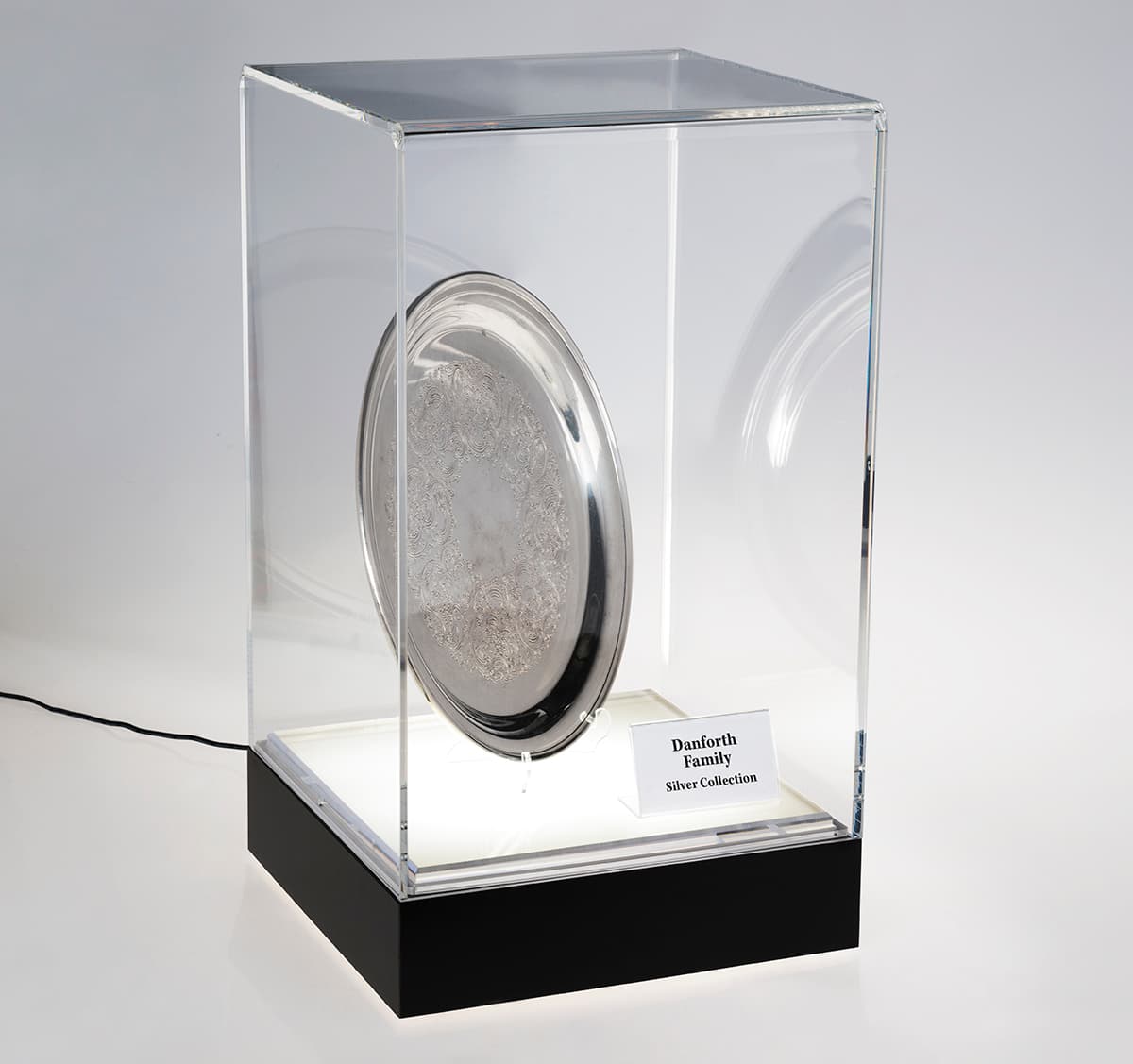 Acrylic top LED counter pedestal case