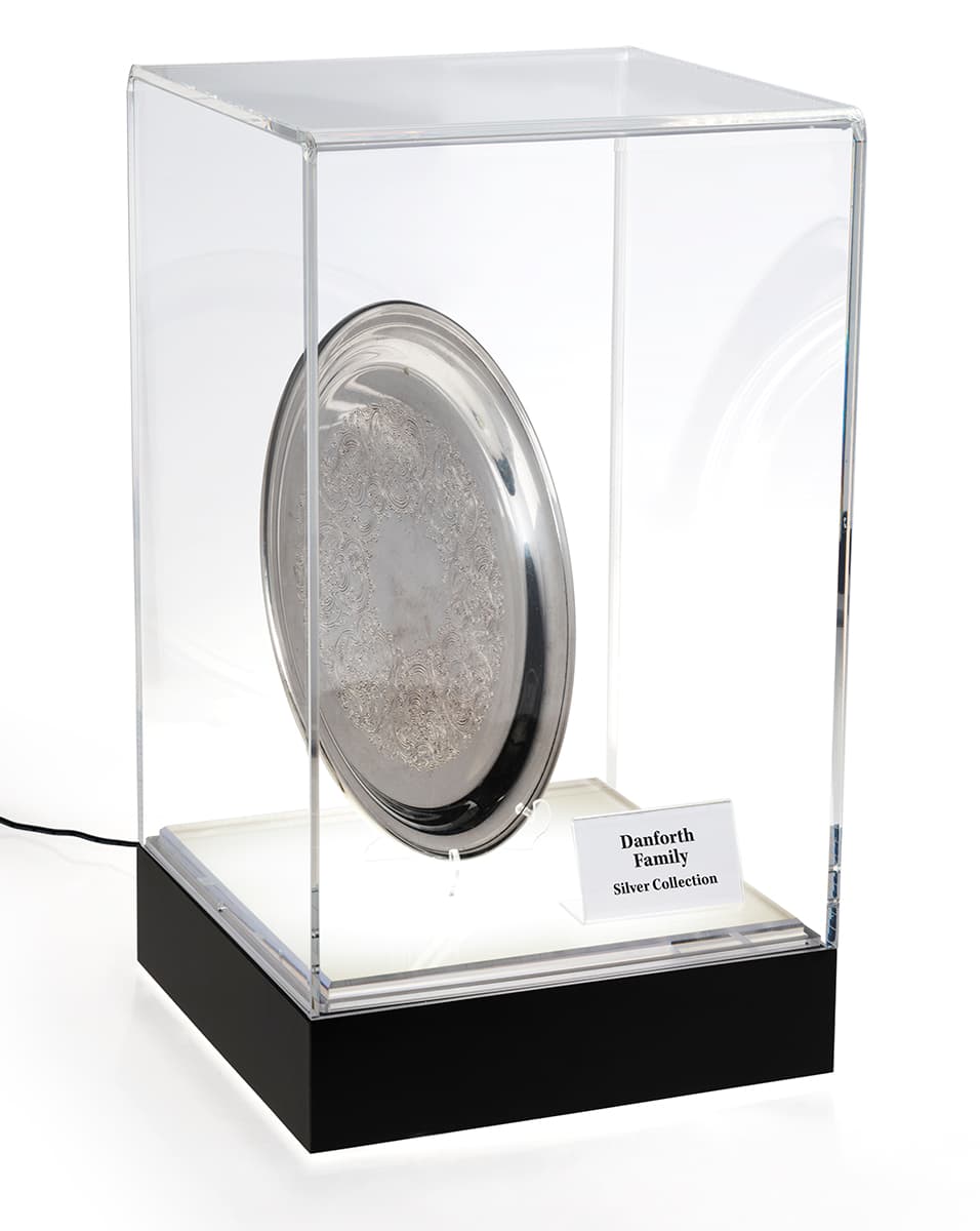 Full-view LED counter pedestal case