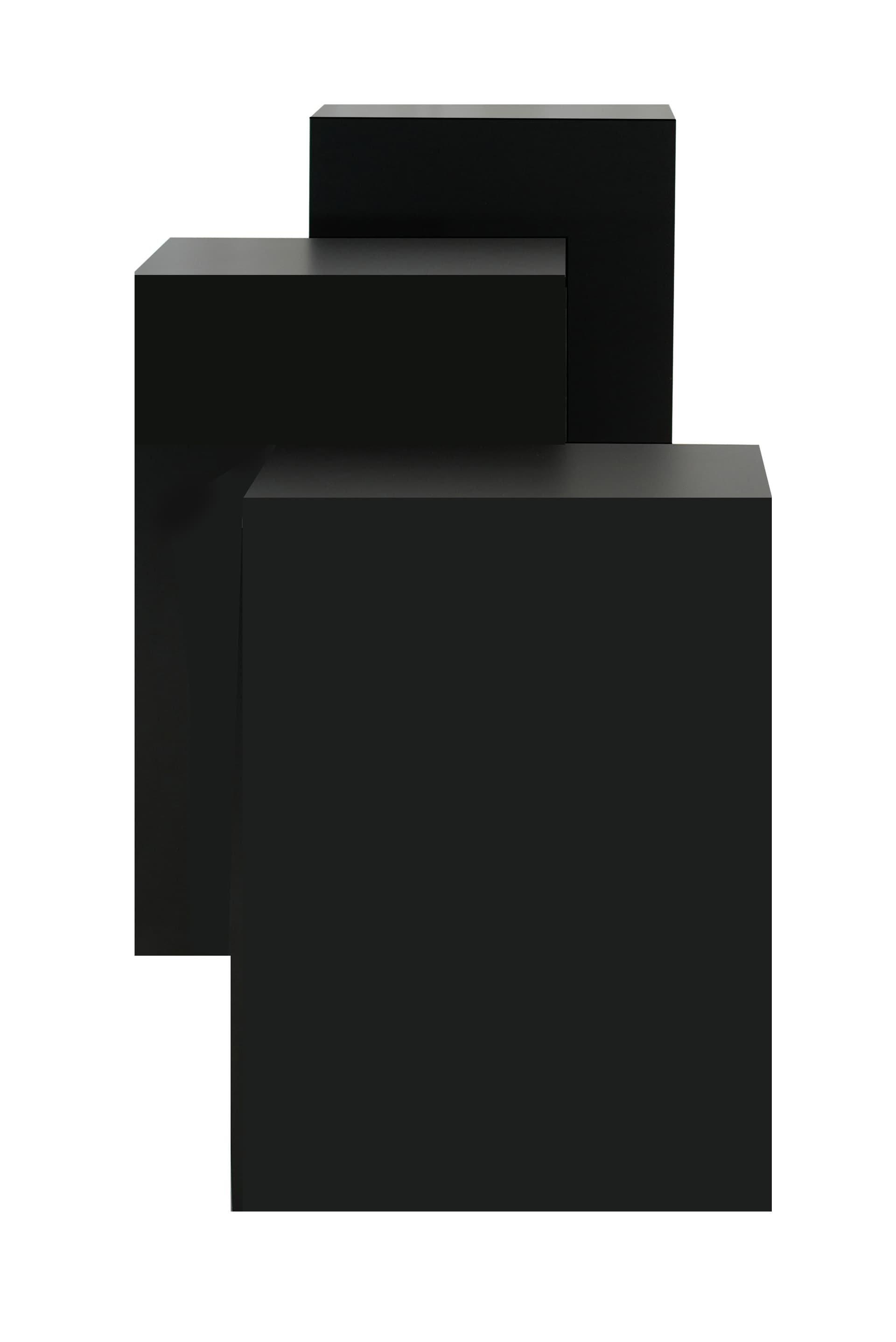 Display pedestal set with a rectangular shape to fit wider products or items