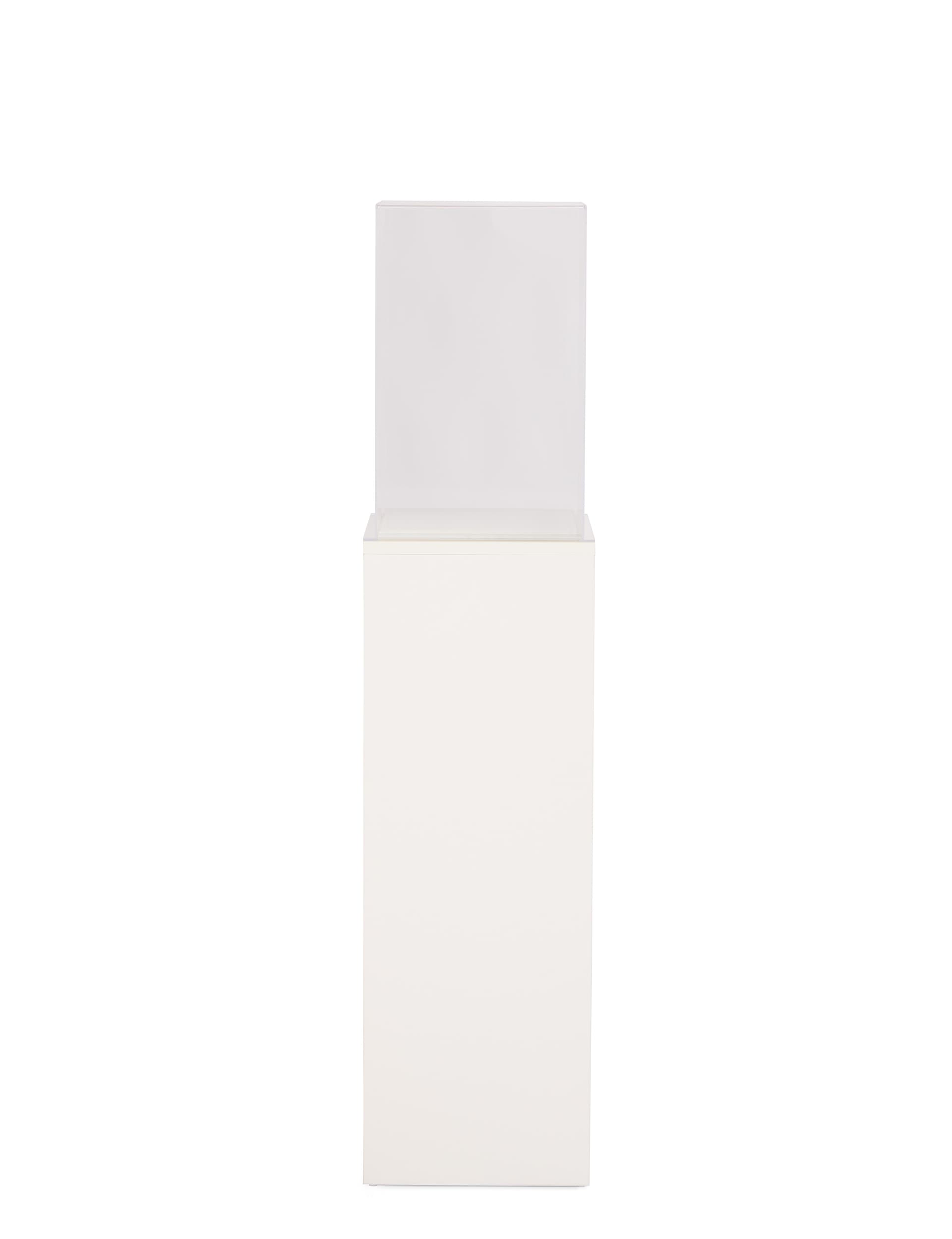 White display pedestal with scratch resistant base